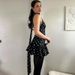 Talenza Women Polka Dot Backless Dress Sexy Scarf Ribbon Sleeveless Contrast Bow Dress Elegant Fashion Polka Dot Vacation Dress_ecoleips.com