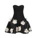 Women's Clothing Spring New Style Dress Celebrity Style Elegant Fashion Tube Top Splicing Three Dimensional Flower Tutu Skirt Women_ecoleips.com