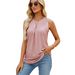 Women's Clothing Summer New Women's Clothing Solid Color Hole V Neck Slim Vest Women_ecoleips.com