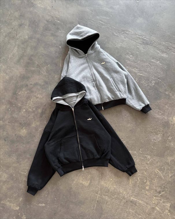 Unisex Retro Y2K Style Reversible Loose Fitting Pullover Hoodie Long Sleeve Casual Solid Color Polyester Sweatshirt_ecoleips.com