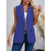 X 78068 Suit - Sleeveless Solid Color Blazer, New European And American Style For Cross-Border Sales_ecoleips.com