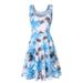 2024 Hot-Selling Women's Fashion European And American Print Summer Beach Round Neck Sleeveless Flared Long Dress_ecoleips.com
