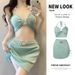 New Women's Sexy Swimsuit Set Two Piece Skirt Style Bikini Small Busts Hot Spring Vacations_ecoleips.com