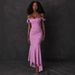 Women's Elegant Long Skirt Dress American Style New Suspender Elastic Jacquard Pleated Sleeveless Fishtail_ecoleips.com