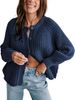 K New Loose And Lazy Style Pure Color Long Sleeve Cardigan For Women_ecoleips.com