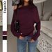 DiYun European American Casual Vacation Solid Color Long-sleeve Knitted Sweater Women's Clothing 2025 Autumn And Winter_ecoleips.com