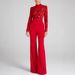 Women's Clothing autumn and winter new long sleeved belt jumpsuit flared pants casual loose party jumpsuit_ecoleips.com