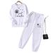 Women's Clothing Women's Autumn Winter Fashion Printed Two Piece Set Casual Long Sleeved Fleece Lined Sweatshirt And Drawstring Jogging Pants_ecoleips.com