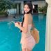 Inspired Pure Floral Print Two Piece Strapless Bikini Swimsuit Dress Style For Women High End Alluring Exquisite_ecoleips.com