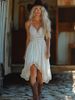 Summer Retro Western Cowboy Style Casual Strapless Dress_ecoleips.com
