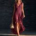 New Women's Clothing Fashionable Romantic Sleeveless V Neck Ruffled Hem Long Dress Casual Cotton Linen Clothing_ecoleips.com