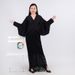 Women's Pleated V-Neck Batwing Dress – Crinkle Textured Maxi Dress – Plus Size Elegant Tunic (One Size Fits S-L)_ecoleips.com