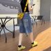 High Waisted Cropped Jeans Women's plus Size Stylish Design Loose Fit Slimming Straight Leg Wide Leg mid Length New Summer 2026 Style_ecoleips.com