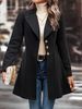"Tailored Wool-Like Blazer Coat – Slim Fit Notch Lapel (Black/Beige/Rust) | Office To Opera Polyester Sophistication"_ecoleips.com