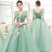 Women's Clothing Colorful Gauze Wedding Dress New Style Host Performance Student Vocal Solo Art Examination Dress Puffy Skirt Long Evening Dress_ecoleips.com