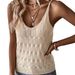 Sring Summer New Solid Color Camisole Women's Knitted Thin Stra Base Shirt Casual Slim Fit Inner Fashionable_ecoleips.com