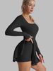Sexy And Beautiful Back Golf Tennis Dress One-piece Garment. Running Sport Anti-bareback Yoga Suit For Fitness Short Skirt._ecoleips.com