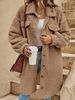 Trendy Oversized Longline Coat – Faux Fur Collar & Button Front | Streetwear Chic (Black/Camel/Wine Red/Leopard Print)_ecoleips.com