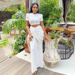 European And American New Women's Tight Sexy Pleated Short Sleeved Top Drawstring Pleated Skirt Two Piece Set_ecoleips.com