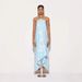 New Printed Satin Minimalist Halter Neck Long Dress For Women Irregular Design_ecoleips.com