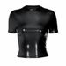 2026 Spring New Fashion Metallic Round Neck Short Sleeve Slim Fit T-Shirt Top For Women_ecoleips.com