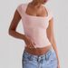 Diyun European And American Yoga Wear Sports Elastic Slim Fit T-Shirt Women's Clothing 2025 Summer_ecoleips.com