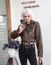 K Retro Leather Jacket, Women's Short Style, New Casual, This Year's Popular Motorcycle PU Leather Jacket_ecoleips.com