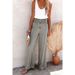 Suitable For All Seasons 2025 Spring Summer New Solid Color Cotton Linen Elastic Loose Casual Wide-leg Women's Long Pants_ecoleips.com
