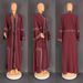 Verve Muslim Abaya Arab Kaftan Plus Size Women's Dress With Flared Long Sleeves 8840_ecoleips.com