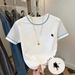 Summer Women's T-Shirt Minimalist Printed round Neck Short Sleeve Top Comfortable Fashionable European American Style_ecoleips.com
