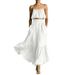 Women's High-Waisted Flowy Midi Skirt And Camisole Two-Piece Set Summer Casual Outfit Wrinkle-Resistant Fabric_ecoleips.com