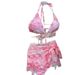 Women's Three Piece Swimsuit Bikini Set With Skirt Slimming Beach Vacation Swimwear For Small Breasts Sexy Style Polyester_ecoleips.com
