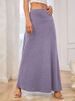 Summer New Women's Knitted Solid Color Skirt Fashion Clothing_ecoleips.com