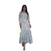 Women's Clothing Spring Gentle Style Small Fresh Floral Ruffle Long Dress For Women_ecoleips.com