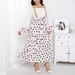 Plus Size Sparkle Strawberry Print Jumper Dress – Elegant Mock Two-Piece A-Line Long Dress With Square Neck, Long Sleeves (0XL-4XL)_ecoleips.com