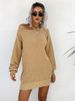 K Women's Dress; Casual Off-shoulder, Bell-sleeved Sweater Dress. No Necklace, Glasses Or Other Accessories_ecoleips.com