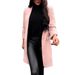 Women's Clothing Solid Color Elegant Commuter Mid Length Slim Fit Women’s Longline Blazer – Autumn Elegant Slim-Fit Pink Office Jacket (S-XL)_ecoleips.com