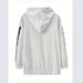 Women's Autumn Winter Unique Print Classic Two Stripes Loose Fitting Comfortable Hooded Sweatshirt Set_ecoleips.com
