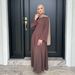 Middle Eastern Muslim Clothing Turkish Ethnic Style Women's Long Robe Dress_ecoleips.com