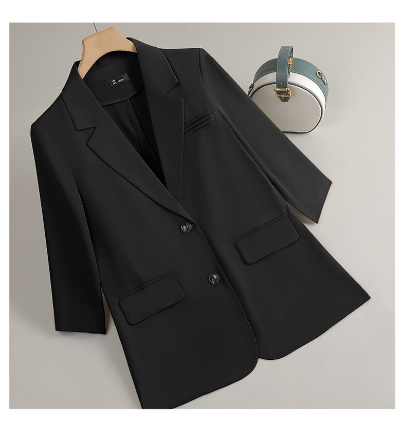 Women's Clothing Summer New Style Fashion Temperament Cardigan Suit Professional Loose Casual Thin Perspective Small Suit Jacket_ecoleips.com