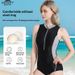 Aria Basics One-Piece Racing European And American Style Zipper Sports Swimsuit, New Tight-Fitting Women's Clothing Wholesale For_ecoleips.com