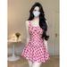 Women's Slimming Flattering One Piece Swimsuit Fashionable Polka Dot Design Sexy Beach Vacation Hot Spring Style Wholesale_ecoleips.com