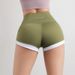 Women’s Clothing Fitness Yoga Colorblock Sports Shorts Tight High Waist Yoga Running Hip Lifting No Embarrassing Line Three Quarter Pants Outerwear_ecoleips.com