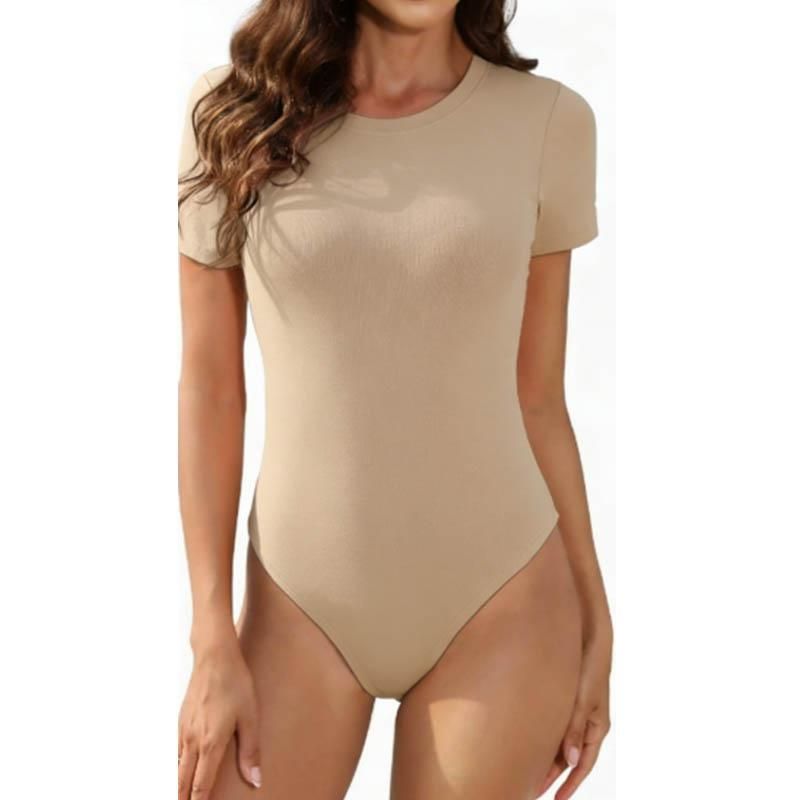Women's Clothing Women's Slimming Milk Silk Bodysuit Set Style Comfortable Slight Elasticity Jumpsuits Rompers_ecoleips.com