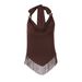French Sexy Design Swinging Neck Top 2026 Summer New Fashion Lace-up Slim Vest_ecoleips.com