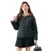 90 White Duck Down Slim V-neck Solid Color Simple Round Neck Warm Down Jacket Women's Jacket_ecoleips.com