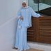 Modest Set Elegant Women's Loose Fitting Long Sleeved Dress Set Comfortable Feminine Style For Summer_ecoleips.com