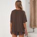 Voya Women's Spring/Summer Cross Border Simple Commuting Solid Color Home Clothes Set, Can Be Worn As A Casual Shorts Two-piece Set For Women_ecoleips.com