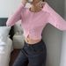 Cross-border European And American Y2K Style Button-up Long-sleeve T-shirt, Knitted Women's Clothing, 2025 Autumn/winter_ecoleips.com