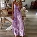 2020wish Cross-border Summer European And American Women's Slim Fit Long Floral Strap Dress For Women_ecoleips.com